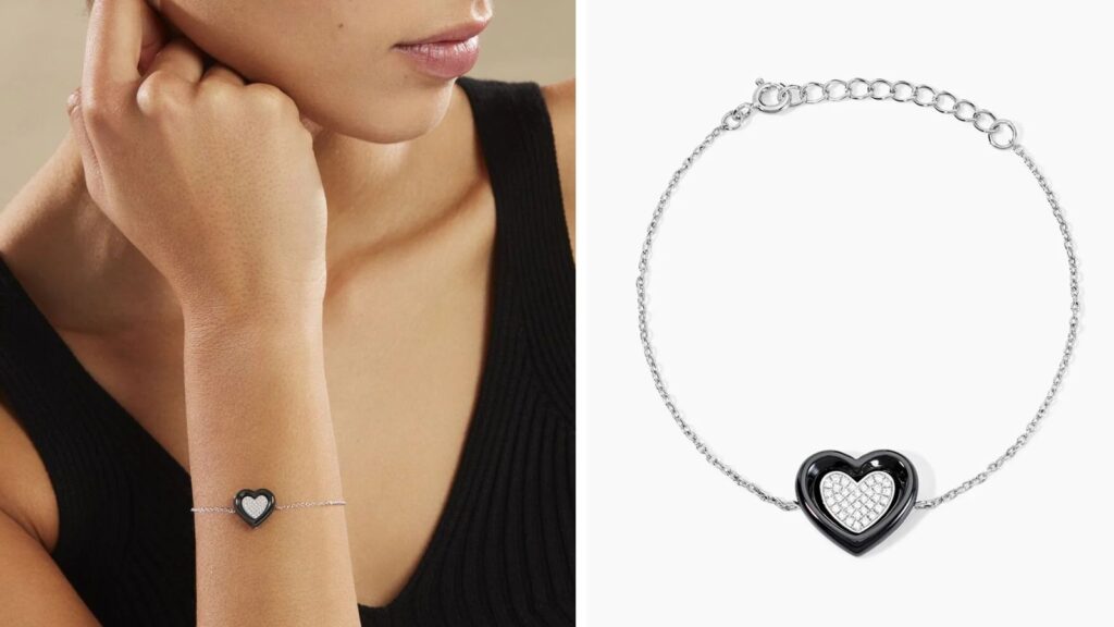 Bracelet femme coeur argent