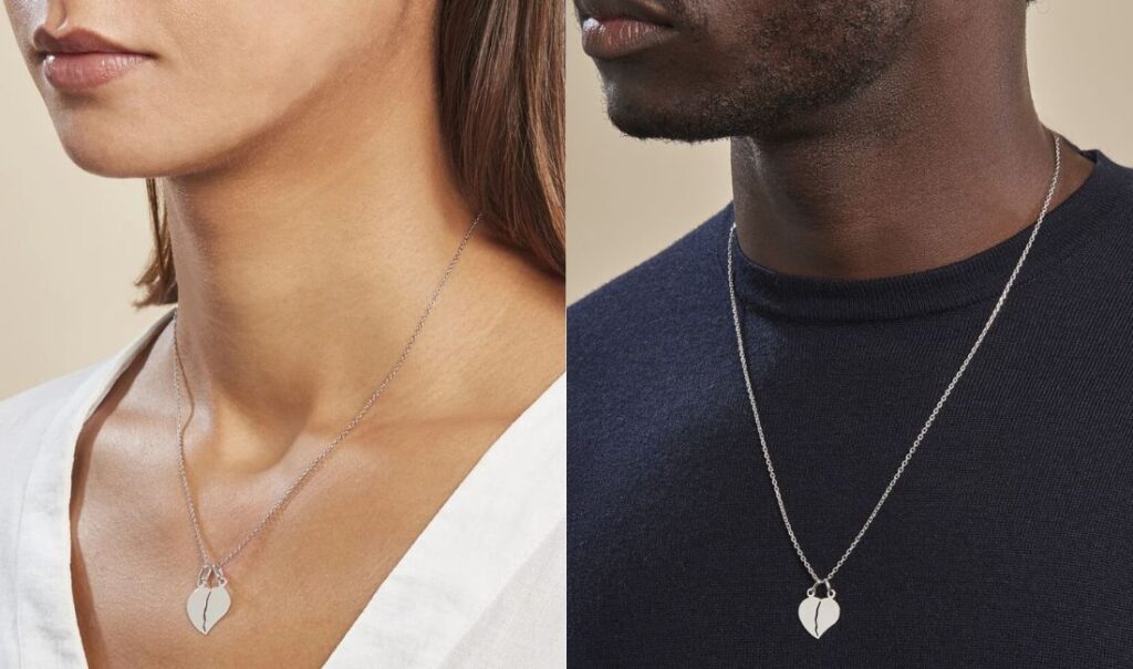 Pendentif Eudocie coeur Or Blanc
deux en un ! Histoire d'or