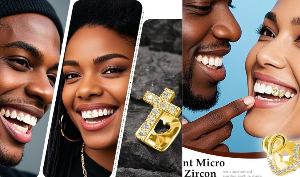 Grillz croix et coeur 