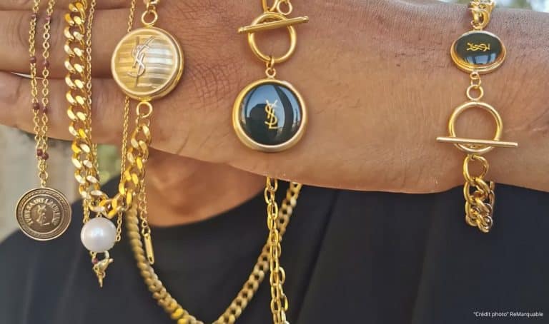 Bijoux upcyclés qui transforment les boutons de luxe vintage
