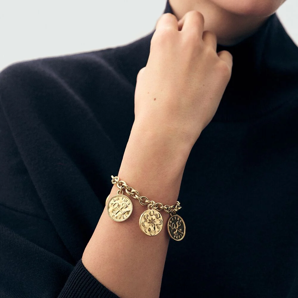 Bracelet souple SAINT HONORE Doré Agatha