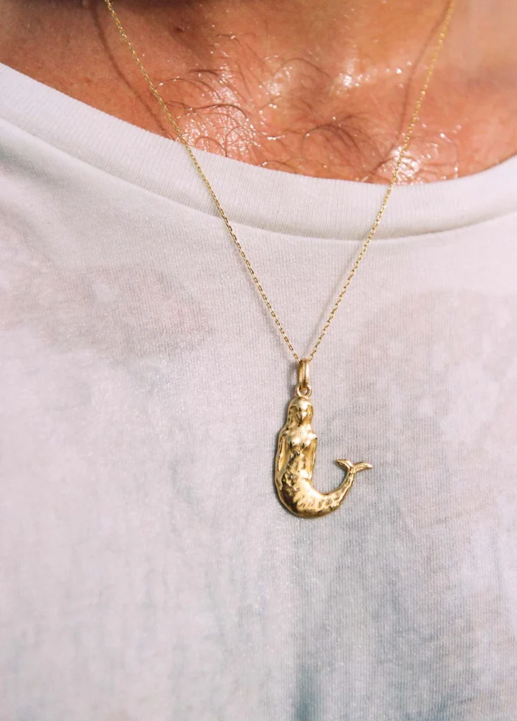 Breloque Sirène en Or homme et femme 
Plaqué or 18 carats