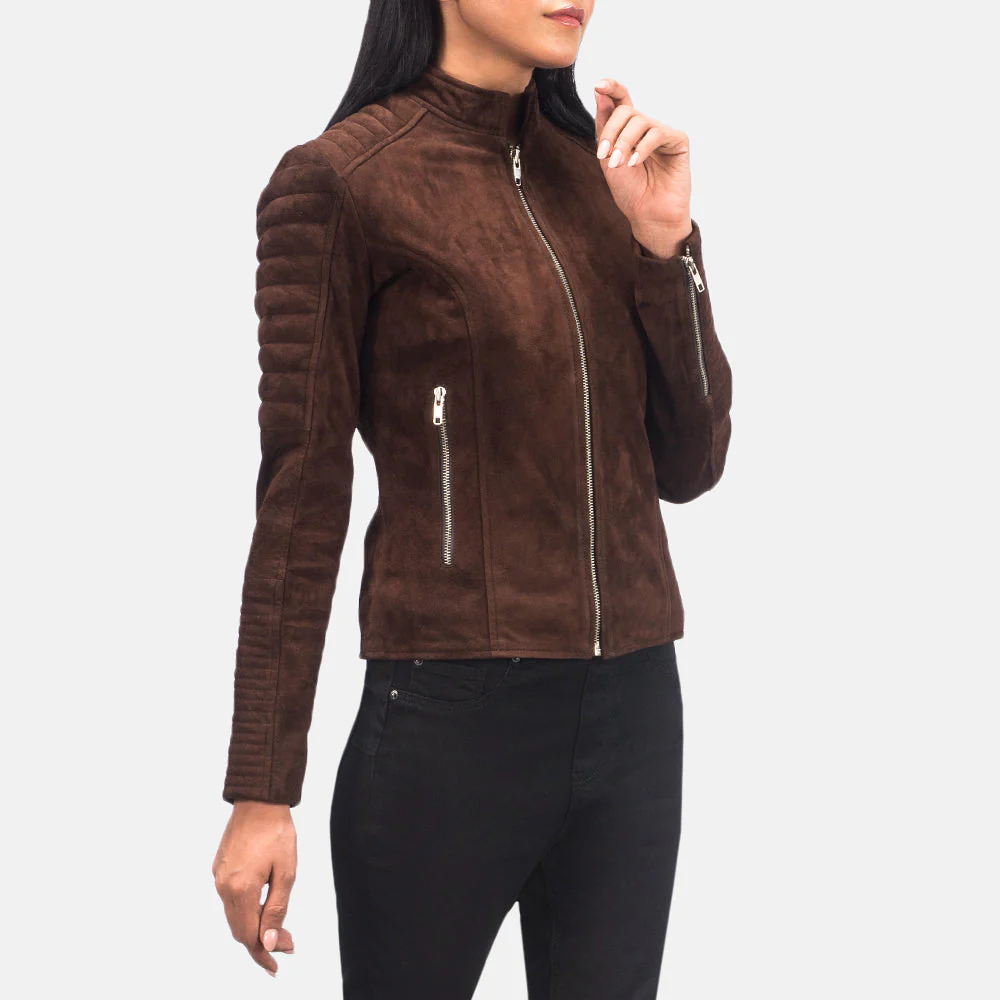 veste cuir suédé 