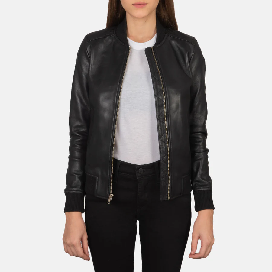 Veste cuir femme