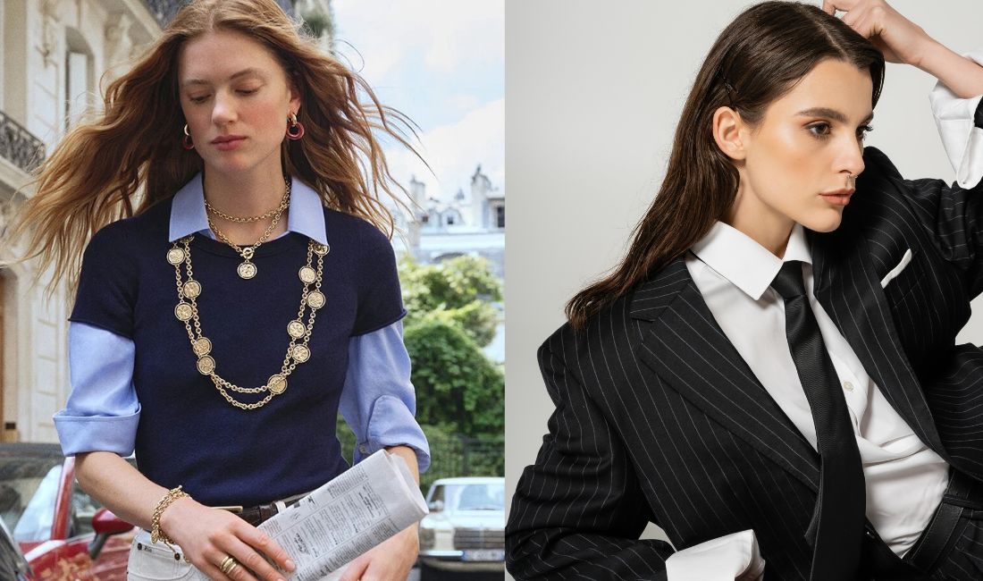 Découvrez les tendances mode femme automne-hiver 2025/26 : bombers revisité, trench en cuir, cravate féminine, gants longs, sacs XXL, colliers imposants… Le guide des pièces incontournables.