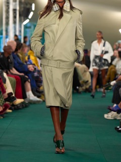 Trench burberry cuir