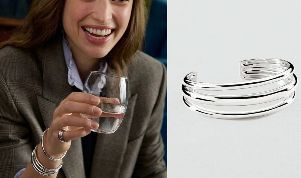 Manchette argent et or XL Agatha