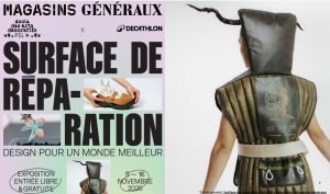 L’exposition de l’art face à l’urgence écologique « Surface de réparation », se tiendra du 5 au 16 novembre 2025 à Pantin, l’École des Arts Décoratifs – PSL et DECATHLON ouvrent une fenêtre sur trois années de recherche et de création menées dans un contexte d’urgence écologique.