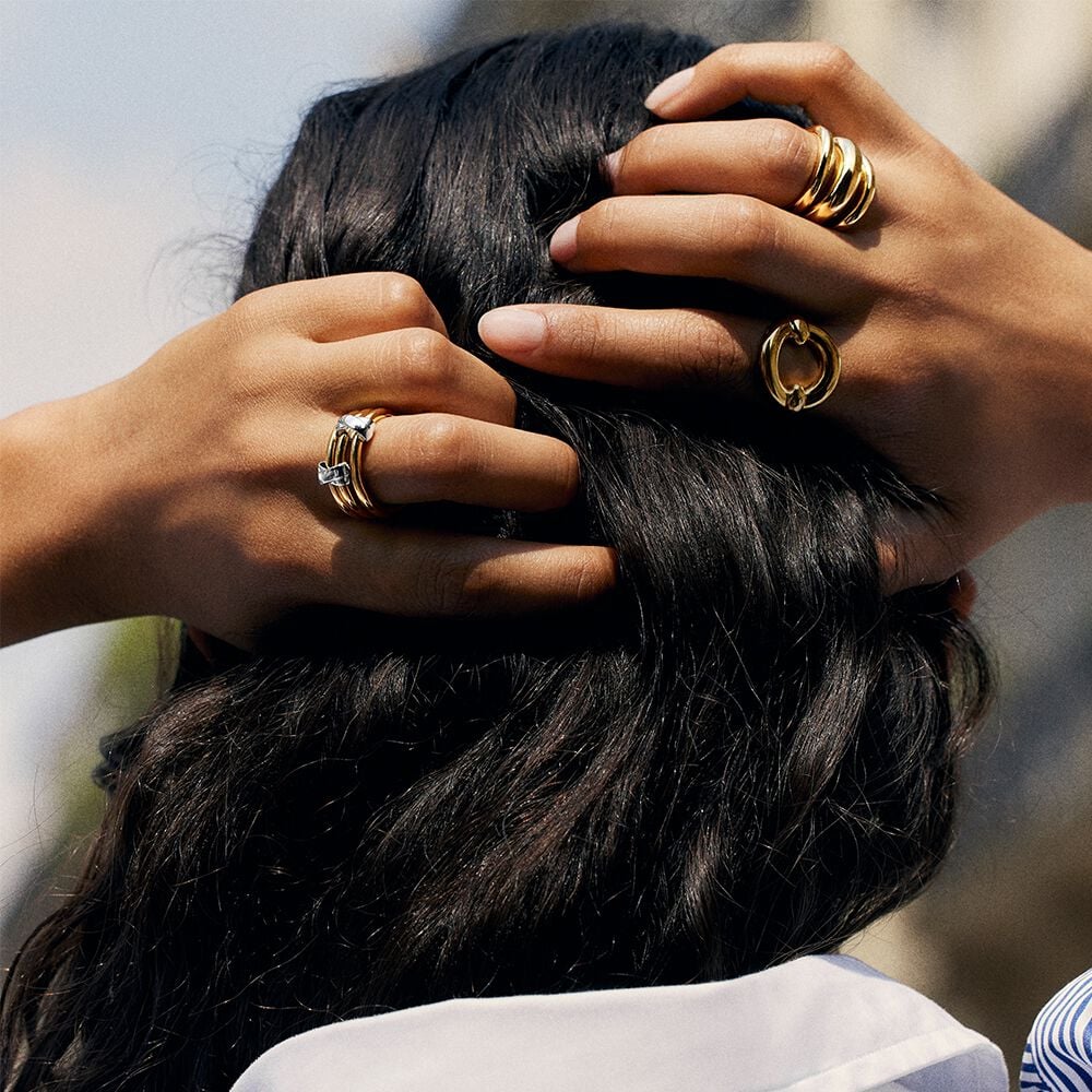 Bagues Agatha argent et or 