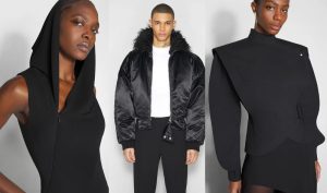 Mode Mugler 2025–2026 : silhouettes sculpturales, trench iconique et pièces signatures revisitées.