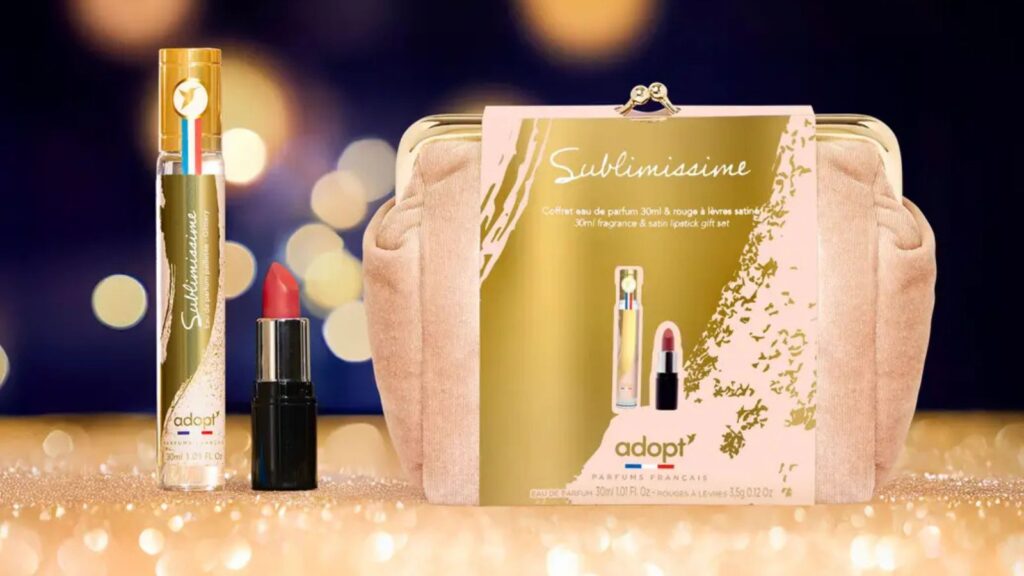 Adopt trousse Eau de parfum 30 ml + Rouge à Lèvres Satiné Rusty Pleasure soldée 19,95 €