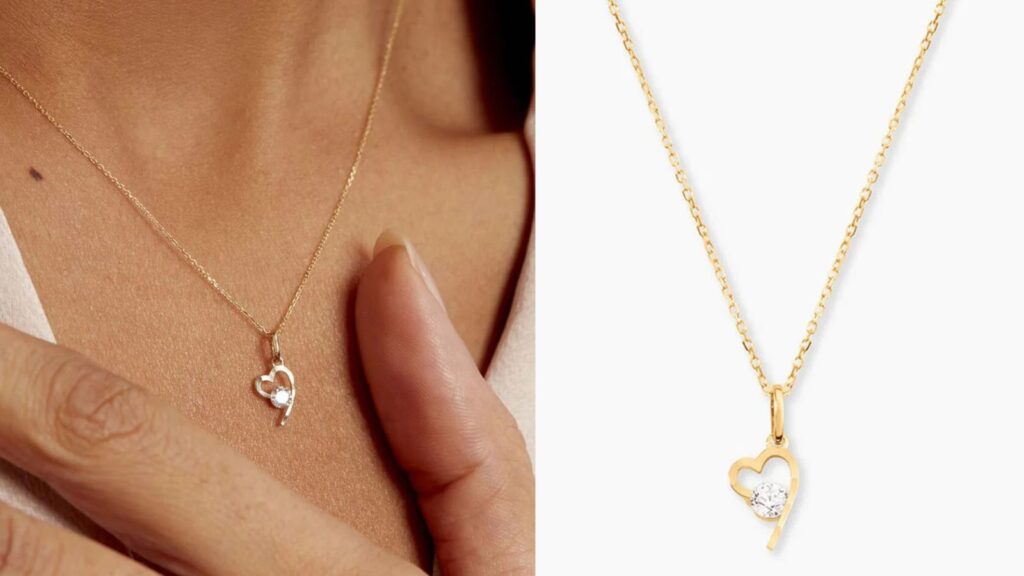 Collier cœur en or jaune Histoire d’Or