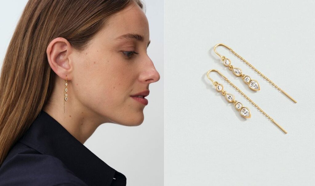 Boucles d'oreilles longues soirée et quotidien