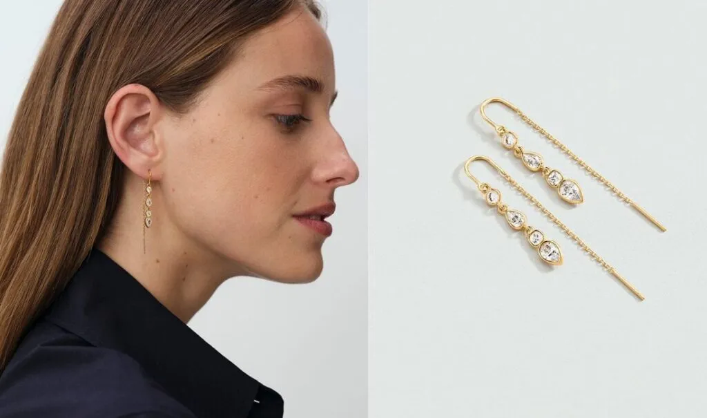 Boucles d'oreilles longues soirée et quotidien