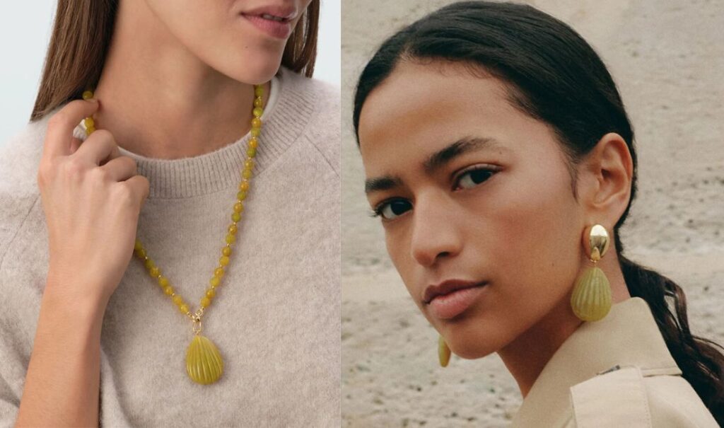 Les boucles d’oreilles doubles résine