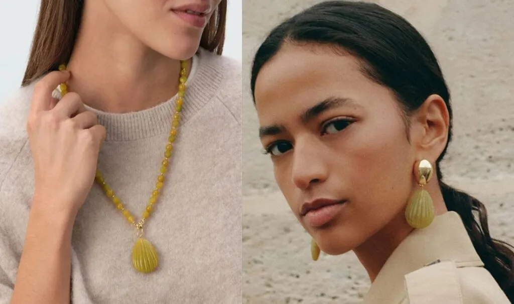 Les boucles d’oreilles doubles résine