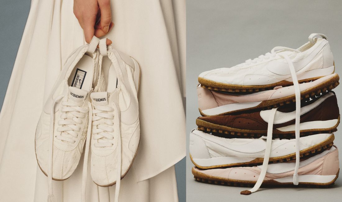 Nike et Jacquemus revisitent la Moon Shoe en 3 coloris exclusifs. Une sneaker minimaliste et déjà incontournable pour le printemps 2026.