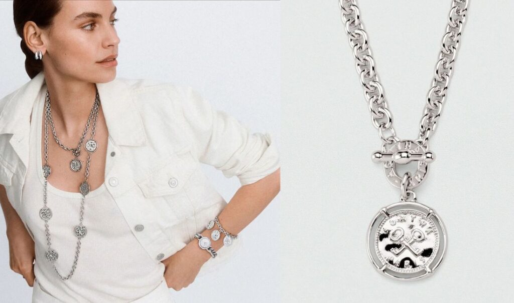 Colliers argent Agatha