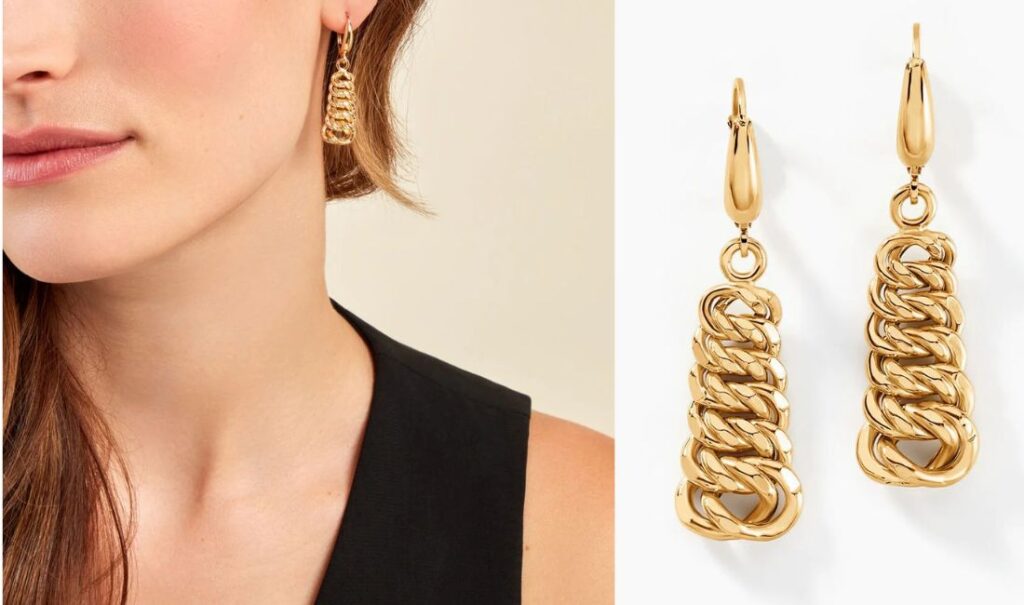 Boucles d'oreilles pendantes Histoire d'Or