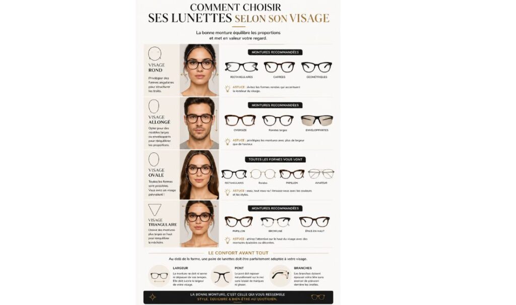 Comment choisir ses lunettes selon son visage