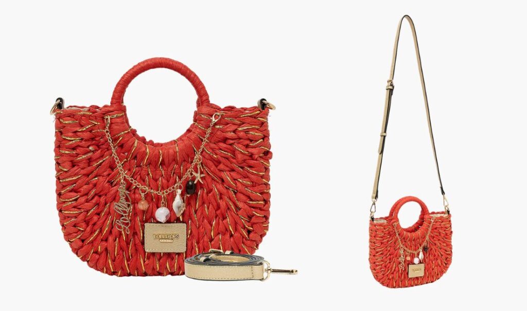 Le petit sac panier Sotta corail de Lollipops